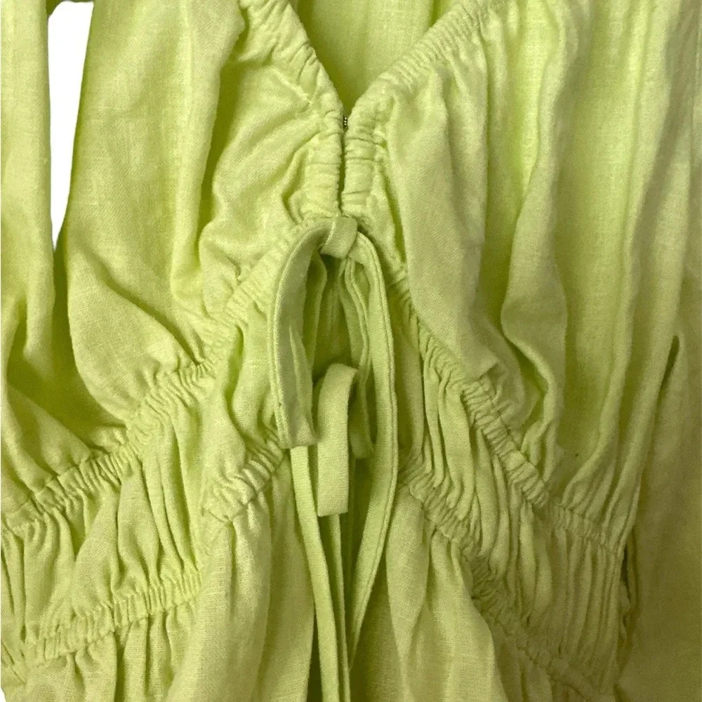 UNIVERSAL Thread Apple Green Front Tie Long Sleeves SMALL Top BNWT - Picture 3 of 8